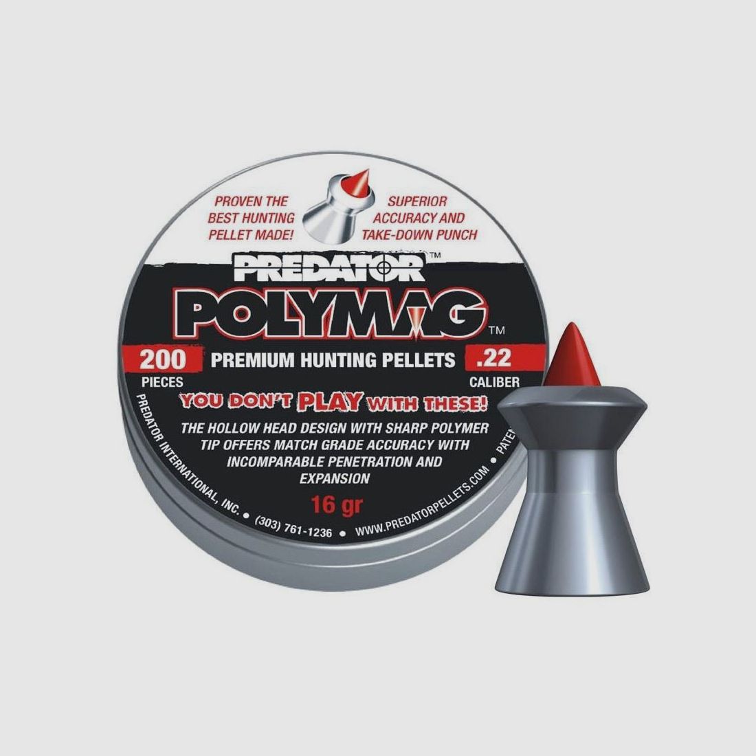 JSB Predator Polymag Kal. 5,5 mm 16 gr, Bild 2 von 4