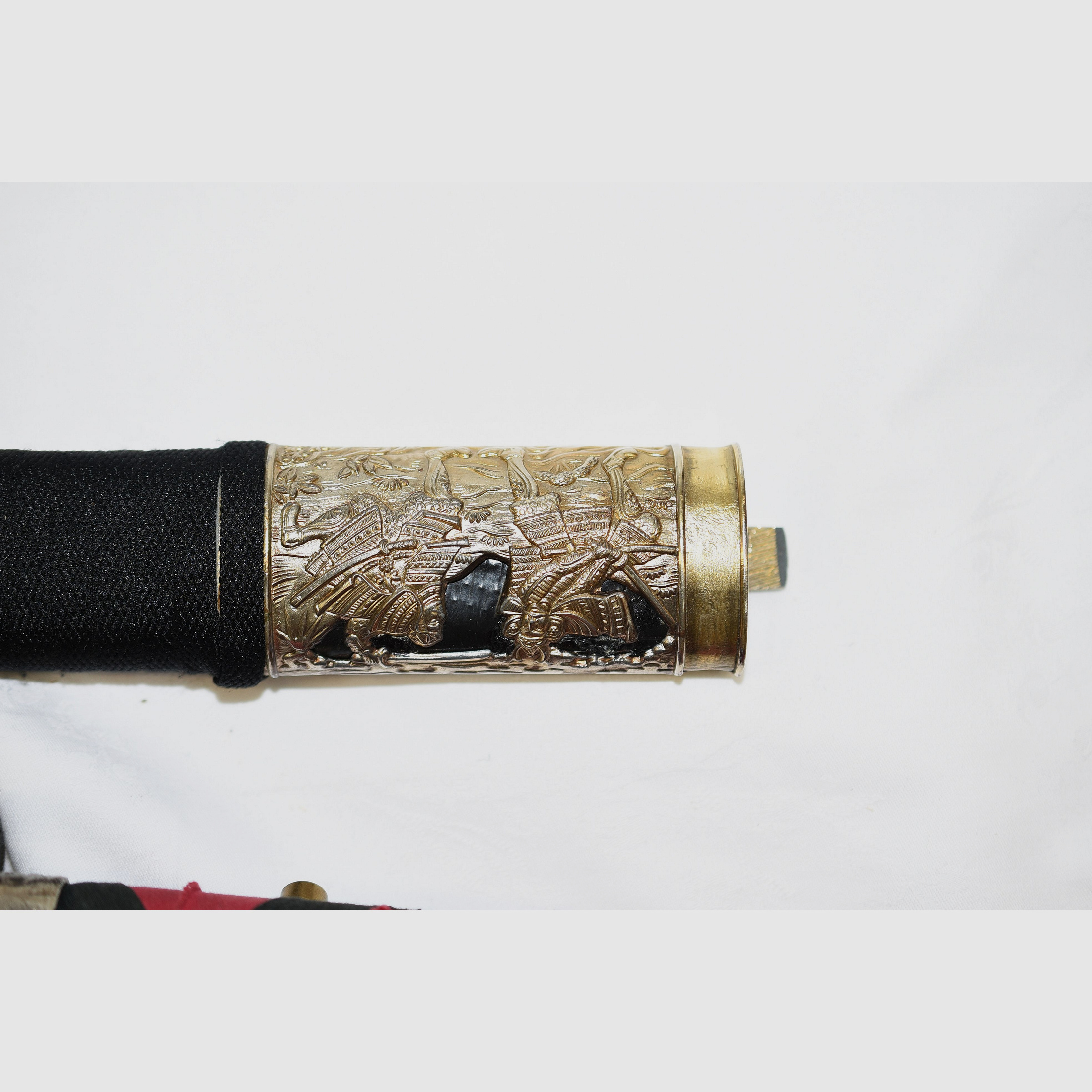 Japans zwaard, Samurai, Katana, Wakizashi, met Menuki op de greep