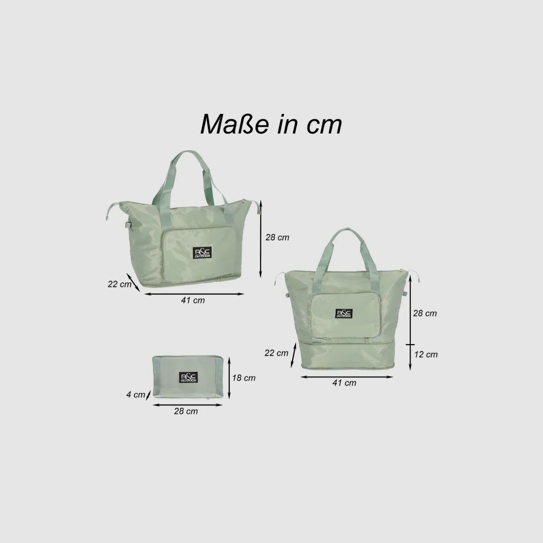 Travel Bag Pastellgrün faltbar