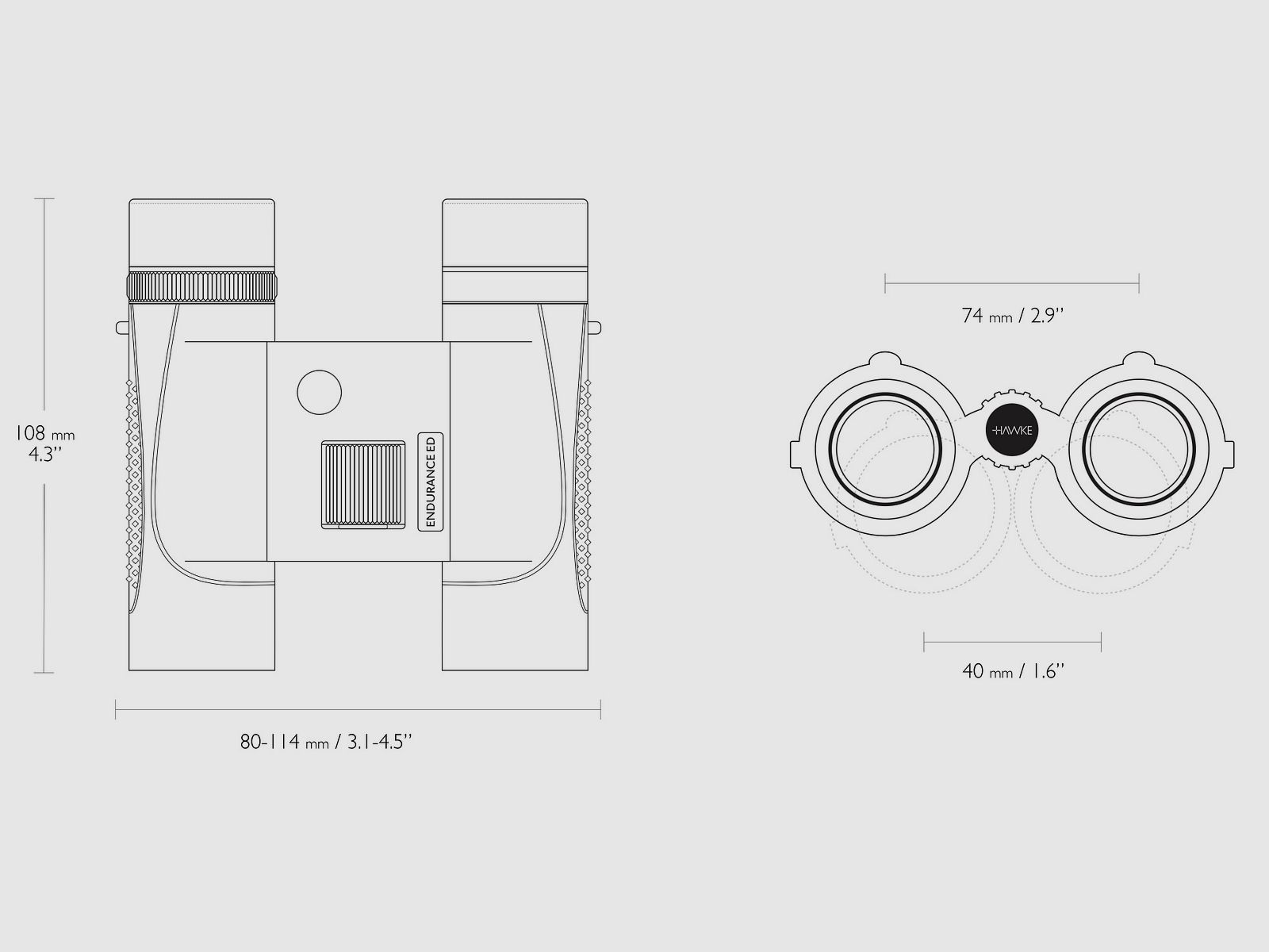 HAWKE 36111 Prismáticos Endurance ED 10x25 Verde