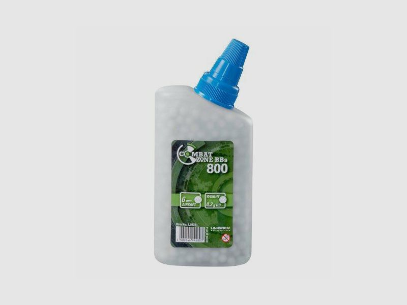 Combat Zone Basic BBs 6 mm, 0,20 g, bianco, 800 pz, bottiglia