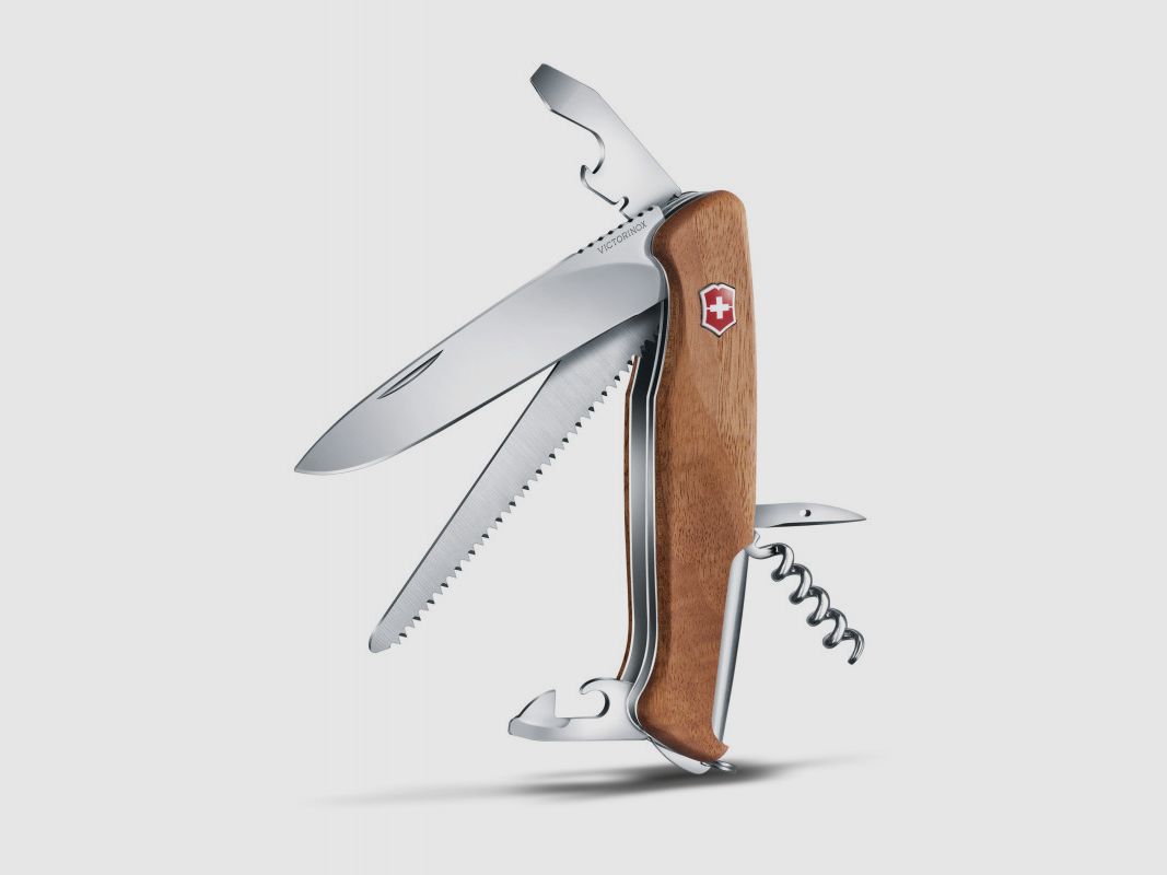 Victorinox RangerWood 55 Taschenmesser, 10 Funktionen, Nussbaumholz