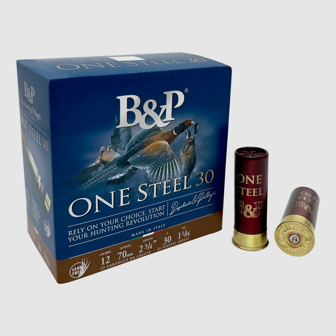 Baschieri & Pellagri 12/70 One Steel 2,7mm 30g., afbeelding 2 van 4