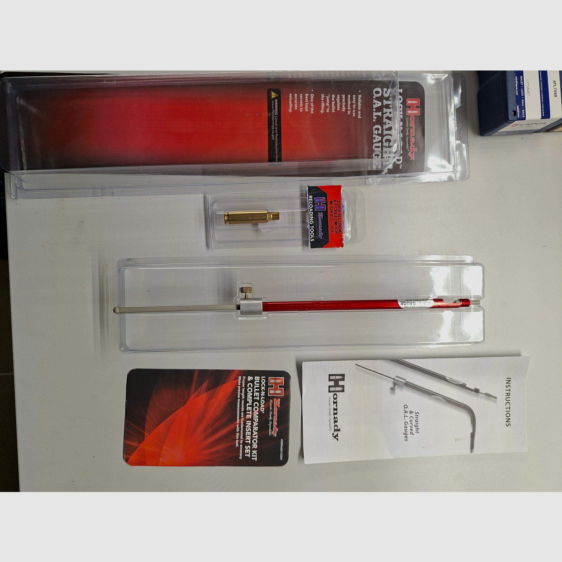 Patronen Längenlehre Hornady Lock-N-Load® O.A.L. Gauges - Straight Model inkl. 6.5 mm Messhülse