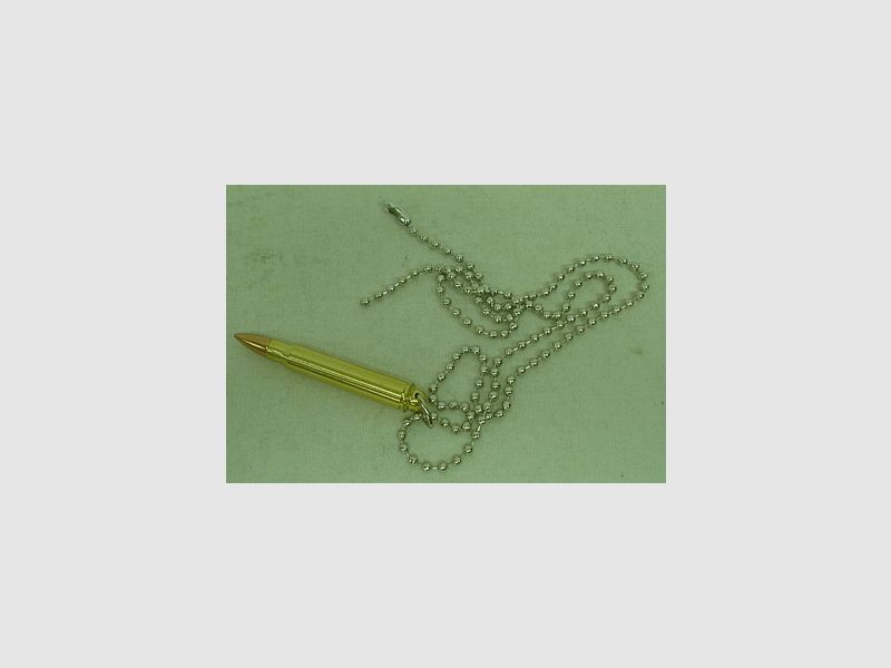 Kette Patronenanhänger lang - Länge Patrone 6cm