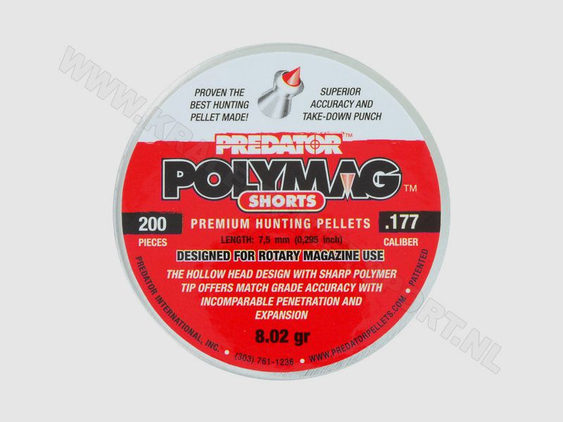 Predator Pellets for air rifles Predator Polymag Shorts 4.5 mm 8.02 grains