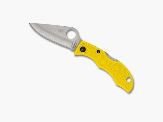 Navaja Spyderco Ladybug 3 Salt Liso Punta laureolada-Hoja de árbol
