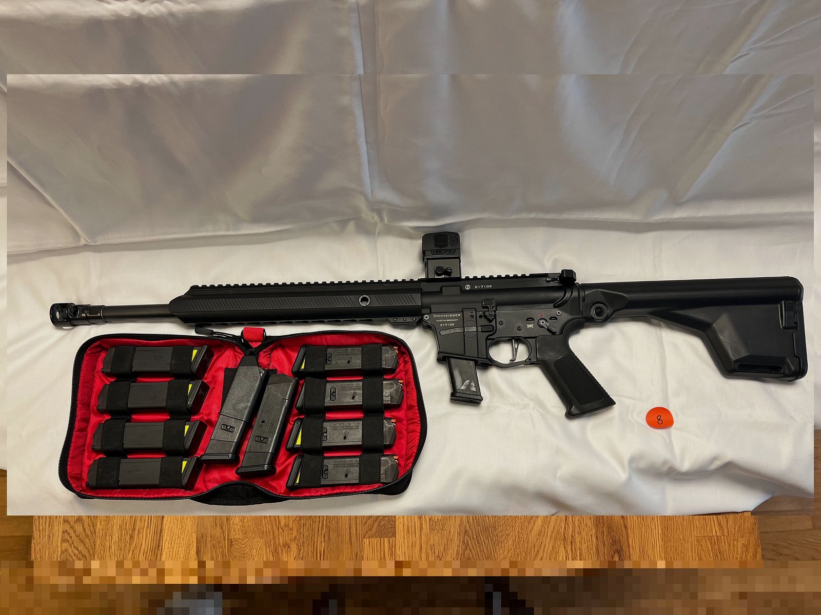 Schmeisser AR15-9L 9 mm Luger + 10 magazynków – karabin samopowtarzalny kat. B – broń dziedziczona sprzedaż prywatna Vorarlberg, zdjęcie 1 z 7