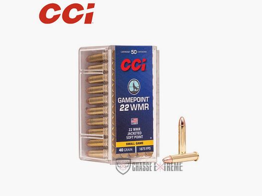 50 Cartridges CCI Gaimpoint 40Gr Cal 22 Wmr JSP