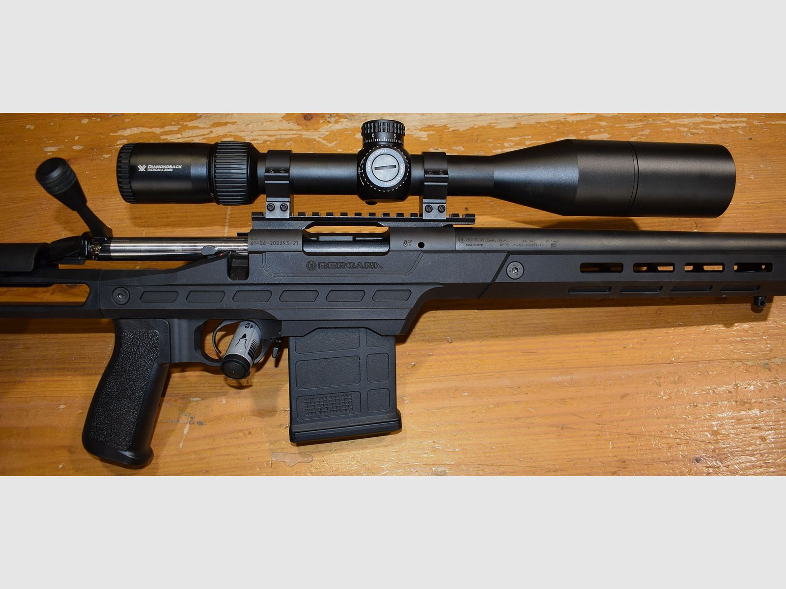 Bergara 14 BMP Repetierbüchse, Lauf 71 cm gewinde, Kal. 308 Win Zielfernrohr Vortex Schalldämpfer ASE UTRA gebraucht, Bild 3 von 9