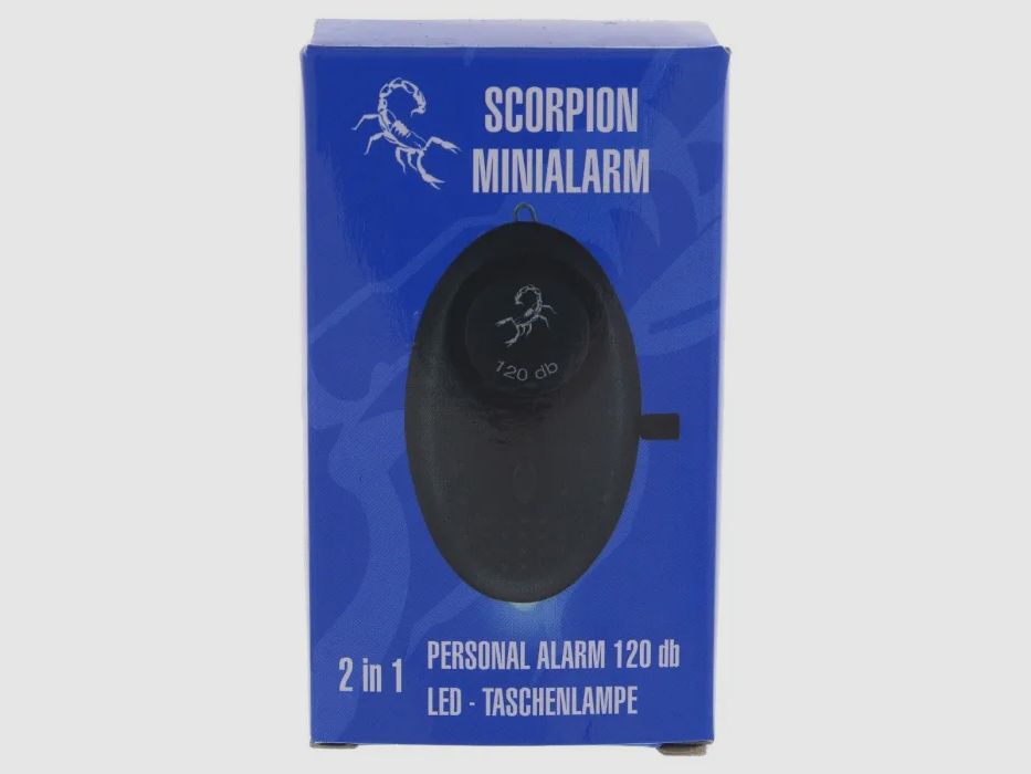 Scorpion personal alarm 120 db black