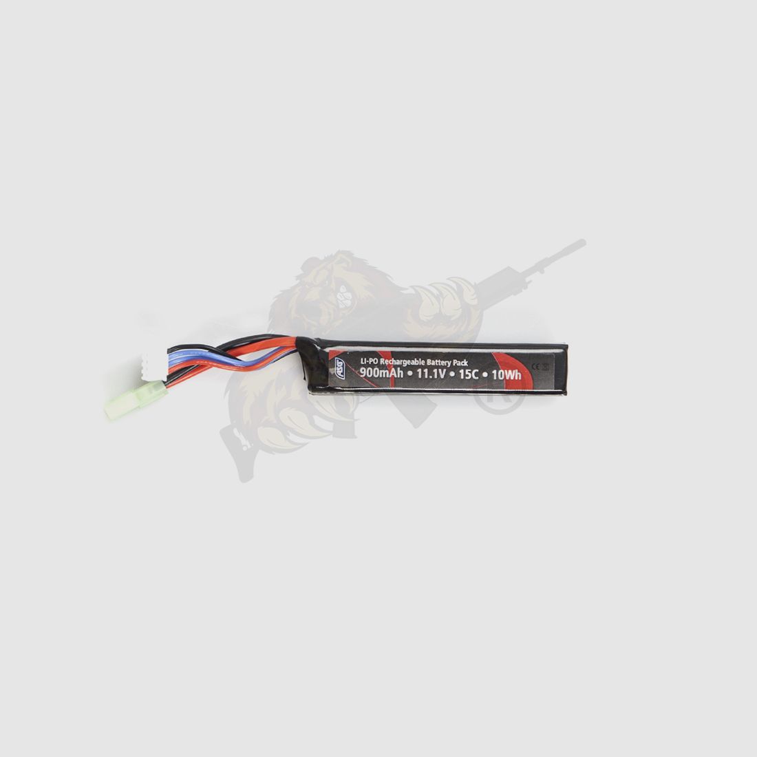 LiPo 11.1V 900mAh 15C Stock Tube Type - Mini Tamiya - Strike Systems