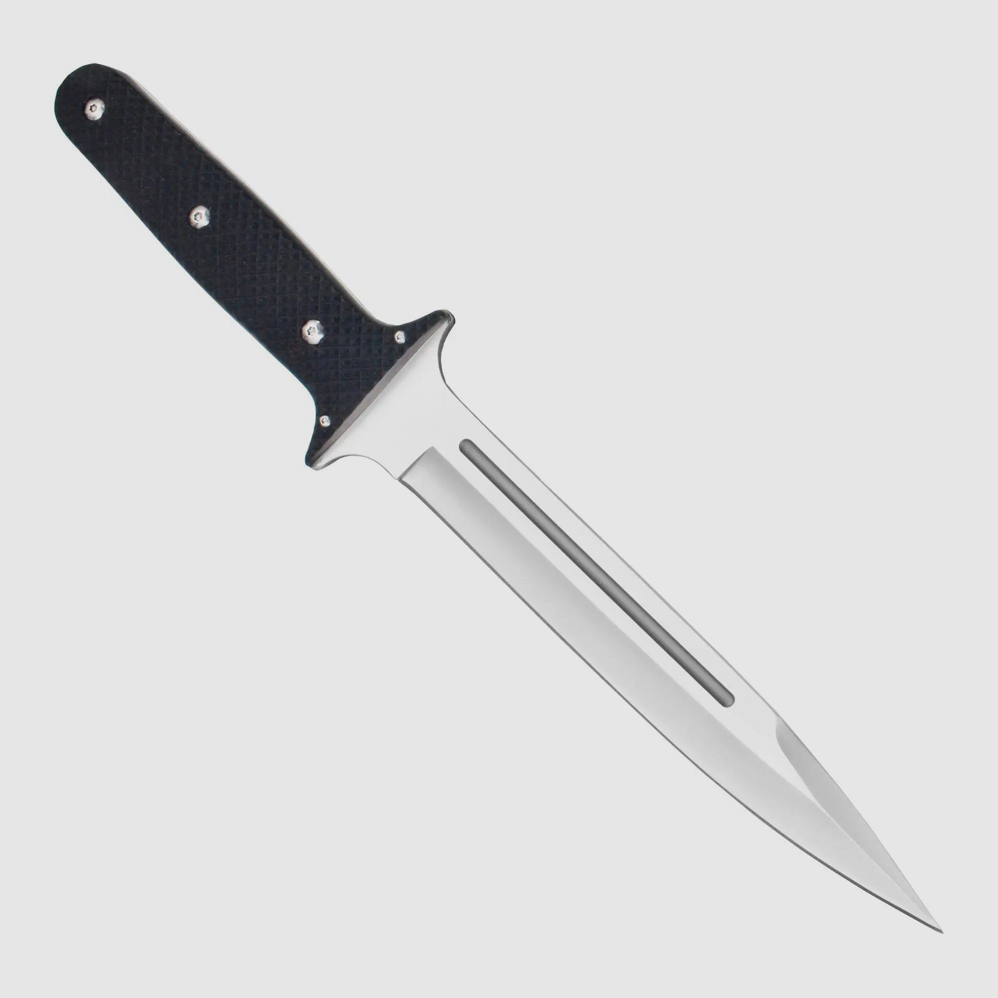 PUMA XP varkenssticker 13, afvangmes, pakkahout zwart met visleer, kydex schede