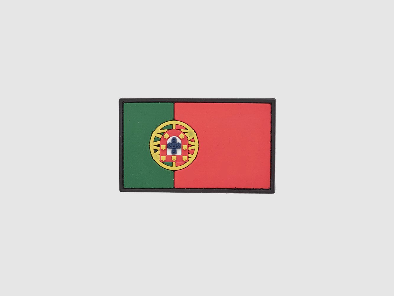 PVC Patch Portugese Vlag 3x5cm met Klittenbandsluiting, afbeelding 1 van 3