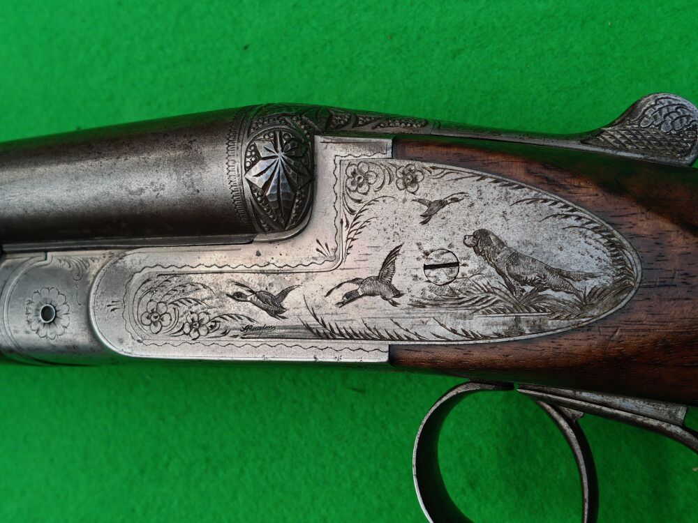 Inconnu fusil de chasse double 16/70