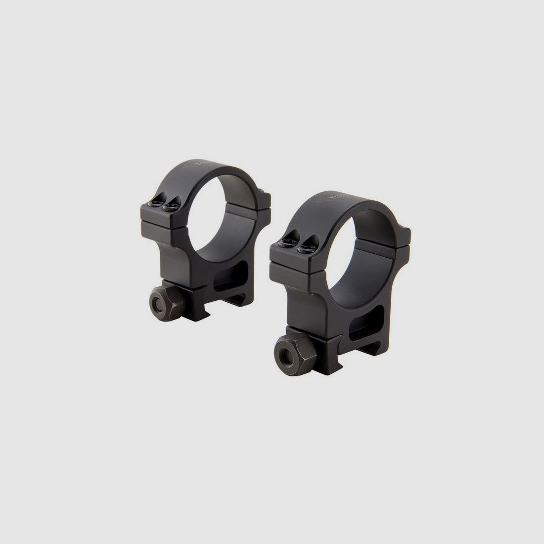 Mounting rings 34mm standard height see-thru black