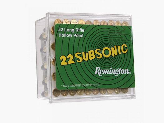Nabój kulowy REMINGTON kal .22 LR – 2,5g/38gr Subsonic HP (1 opakowanie 100 szt.)