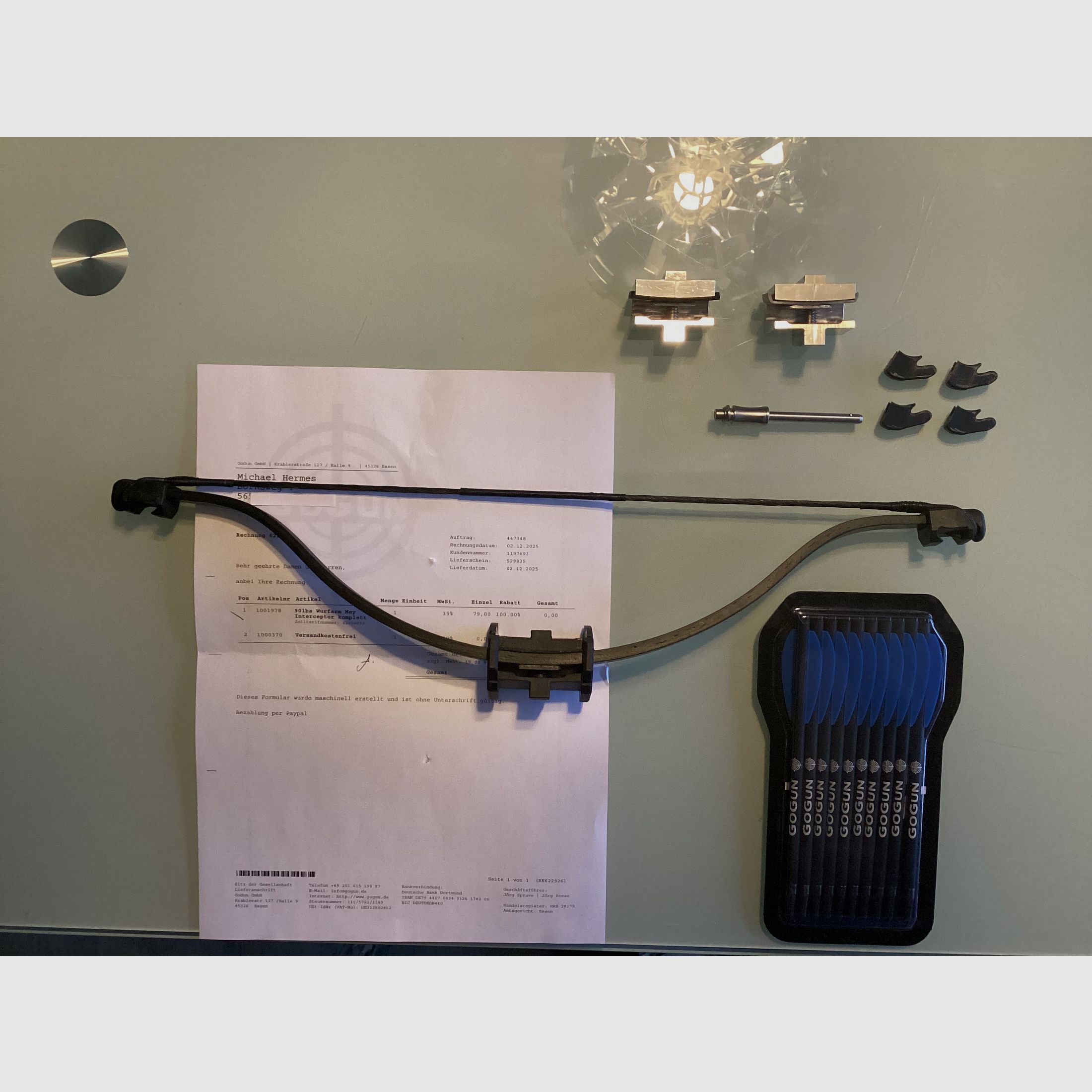 Mey Interceptor akcesoria ramię wyrzutowe, bolce itd.