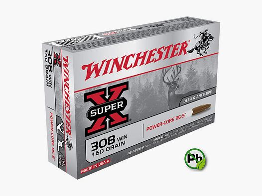 Winchester .308Win. 9,7g/ 150gr PowerCore – Bleifrei