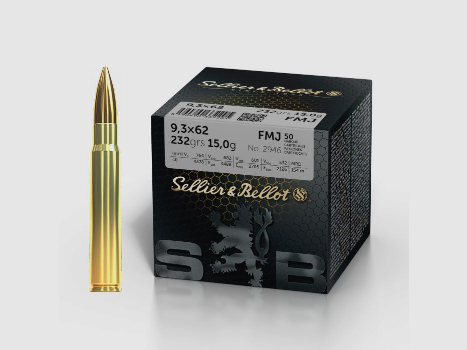 S&B Training FMJ 9.3×62 15g