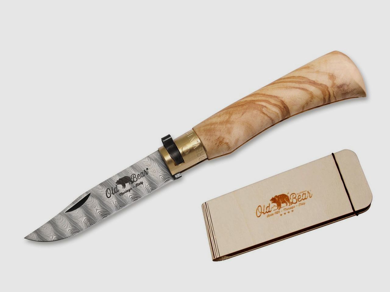 Taschenmesser Collection M Damascus Olive Damastmesser 42a konform legal fhren
