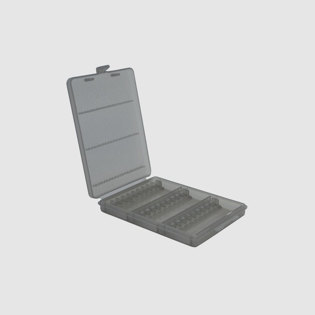 MTM cartridge case W30-22-41 smoke clear with flap lid for 30 cartridges .22 LR