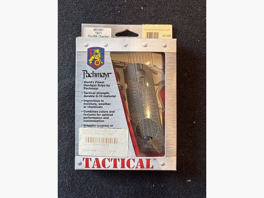 POIGNEE PACHMAYR G10 TACTICAL GRIP 1911 GREY CHECKER