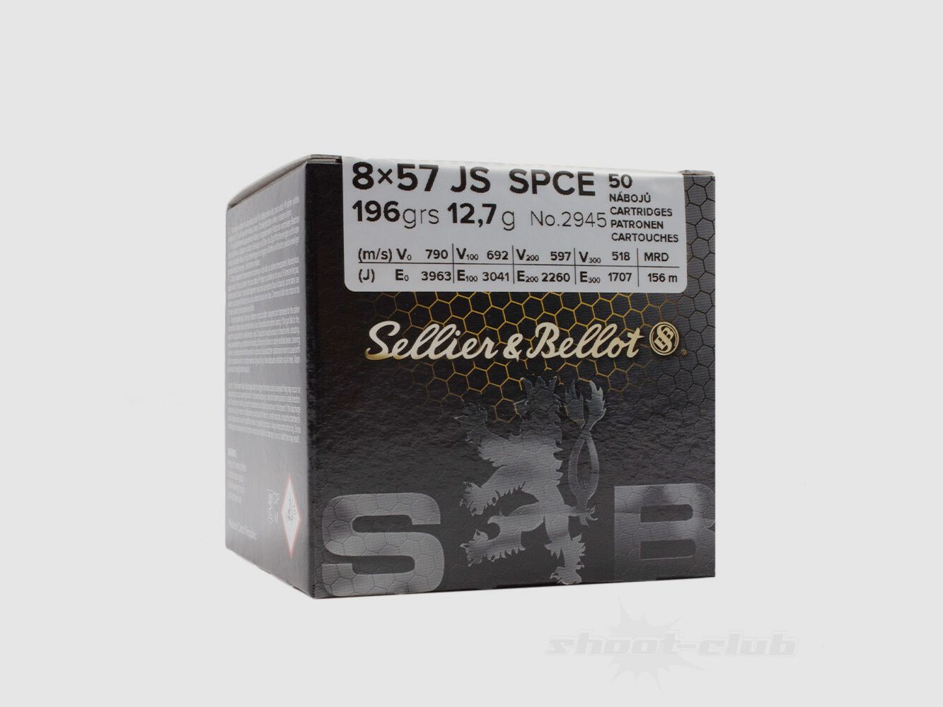 Sellier & Bellot SPCE 12,7g / 196gr - 50 sztuk 8x57JS
