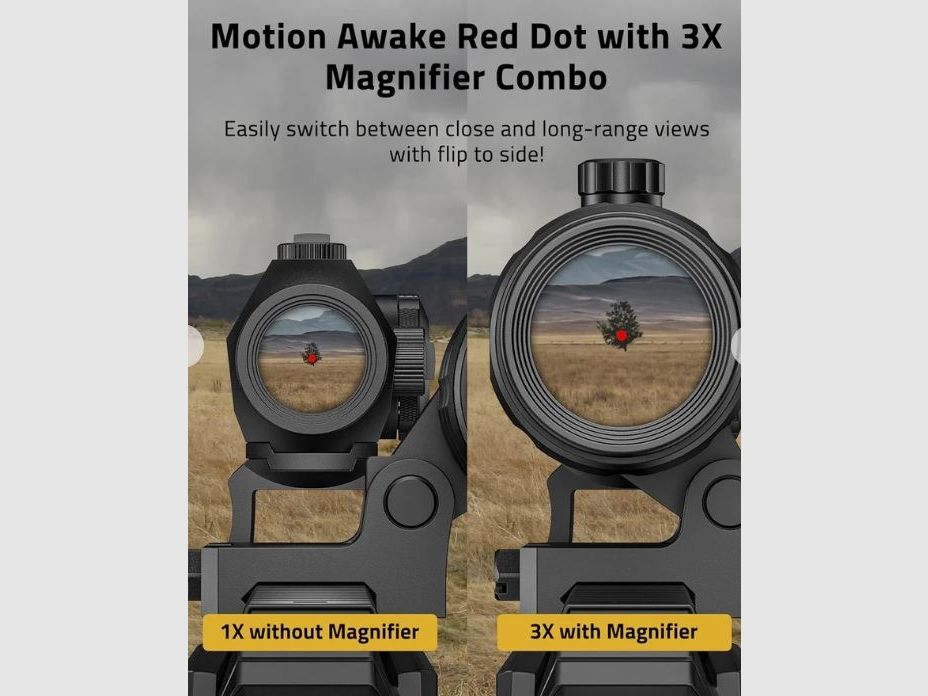 CVLIFE JackalHowl red dot sight & 3X magnification combination