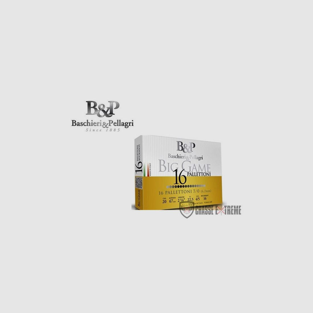 CHEVROTINES B&P BIG GAME PALLETTONI 16G 22.5 GR CAL 20/67