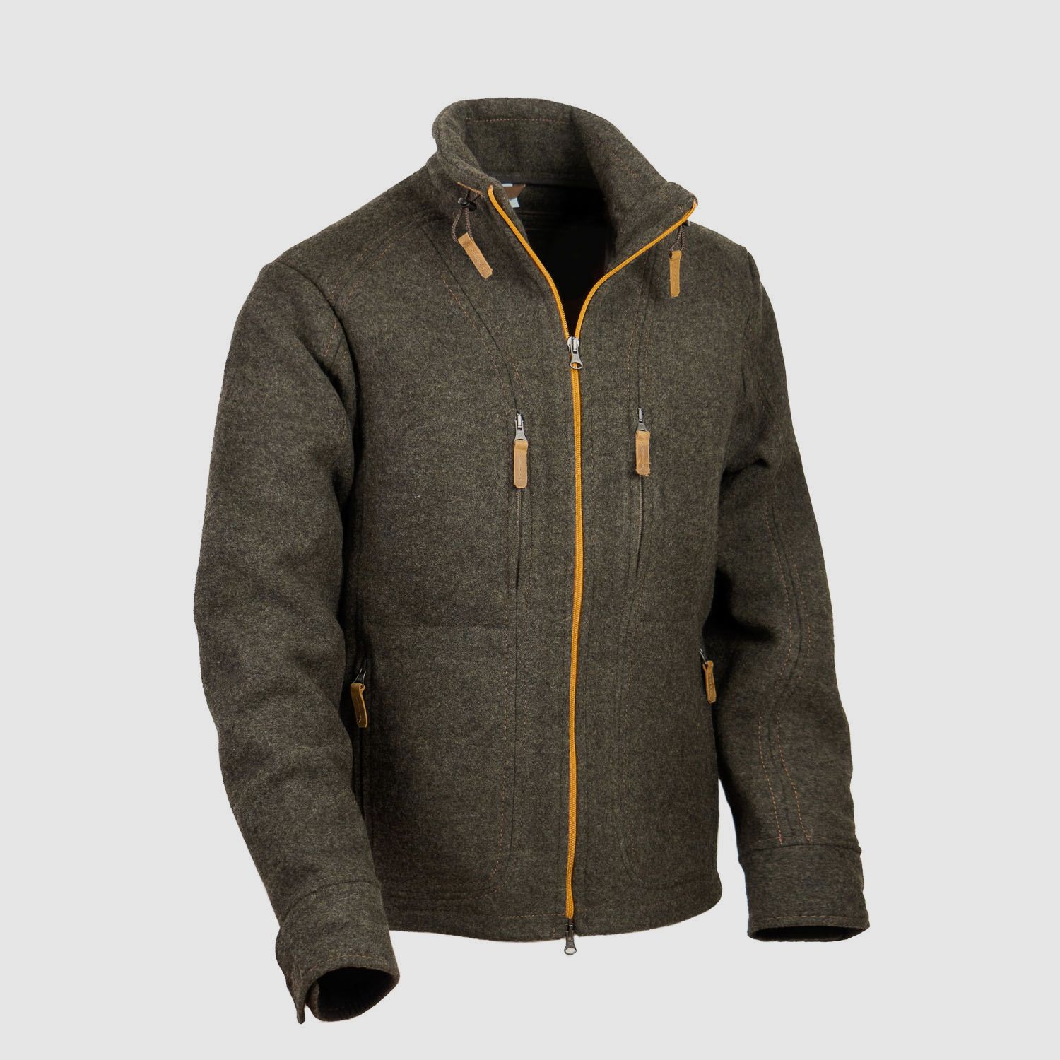 Lodenfleecejacke "Kragenhuber", Schiefer