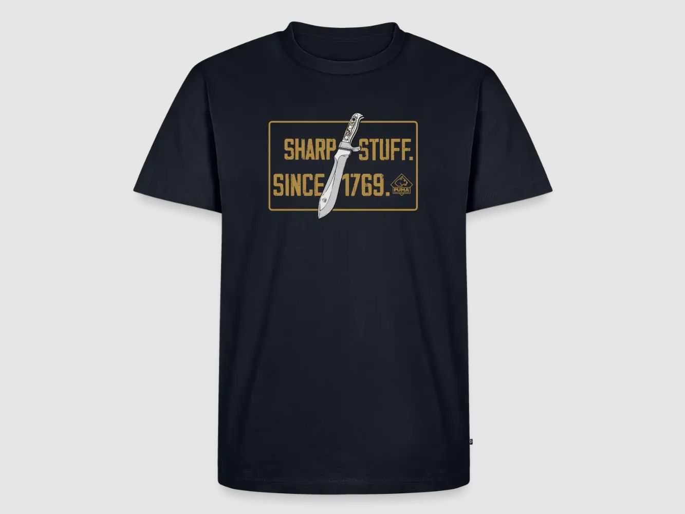 T-shirt Premium pour homme PUMA "Sharp stuff since 1769 Gold"