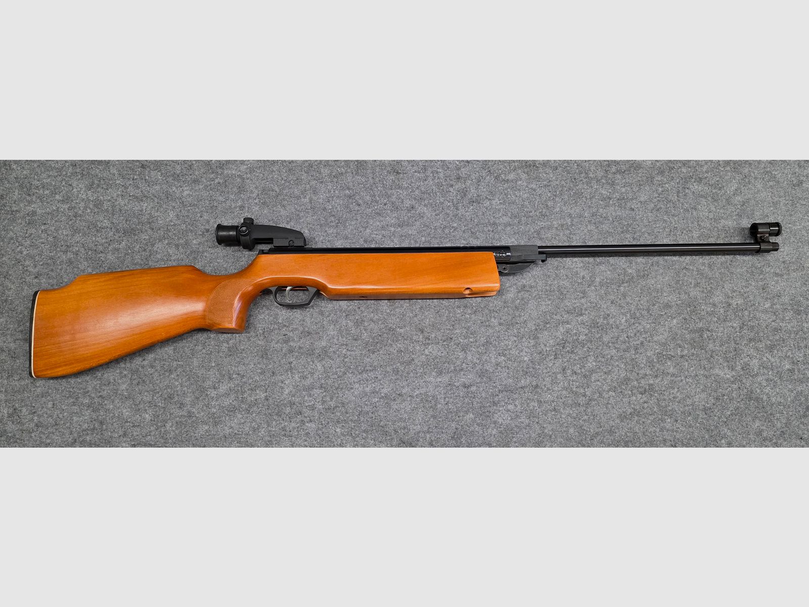 ¡Como comprado ayer en la tienda! Haenel 303 - 8 Super con disparador fino, diopter, cañón plegable, carabina de aire comprimido Kirmes 4.5mm.