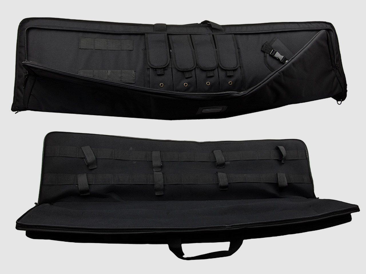 Gewehrfutteral Oakwood Rangebag Multi schwarz 125 x 30 cm Polyester 4 InnenfĂ¤cher Rucksacktragegurt