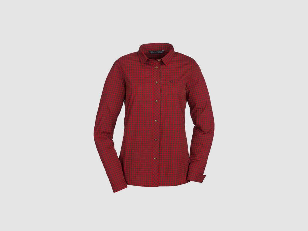 Blaser Stretch Bluse Sergia brown / red checked