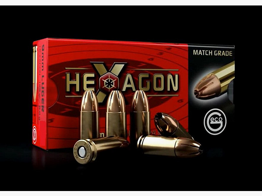 GECO HEXAGON 9mm Luger 9 mm 124gr °°°°°°°°°°°°°°°°°°