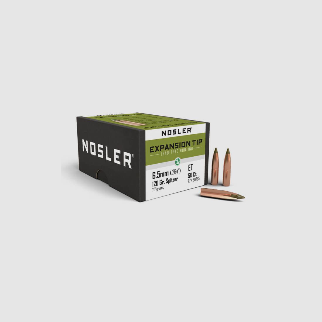 NOSLER E-TIP BLEIFREIE JAGDGESCHOSSE - 6,5mm - 120gr.