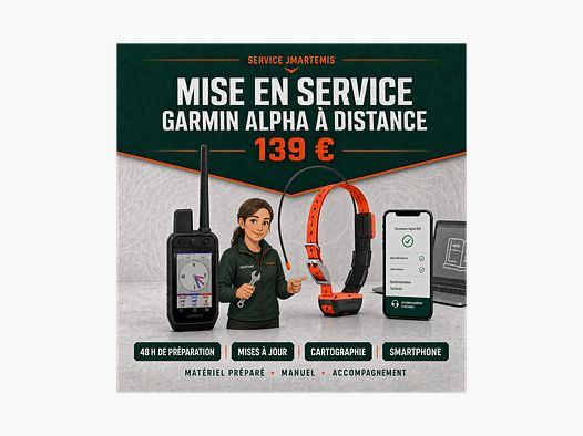 Mise en service Sérénité Garmin Alpha – Préparation complète 48 h