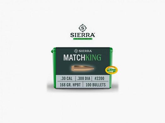SIERRA Bullets MATCHKING 308 168gr HPBT - 2200