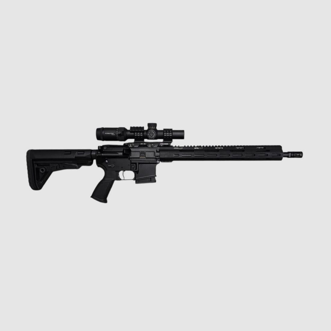 Lux Def Tec L5L AR15 (guardamanos largo) rifle semiautomático 223Rem Vector Forester 1-8x24L4 + Schmeisser SM30 QM Cantilever Mount