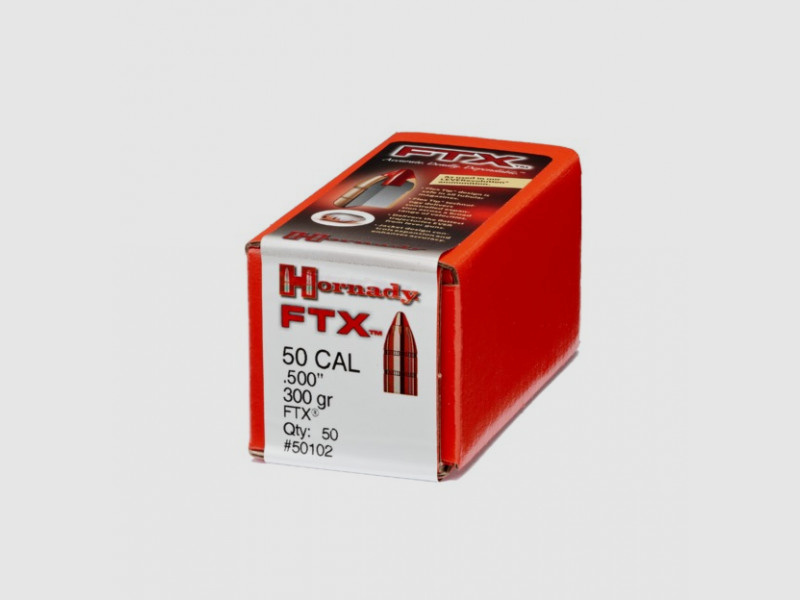 HORNADY 50CAL / .500 FTX MATCH GESCHOSSE - 300GRS. - 50 STÜCK