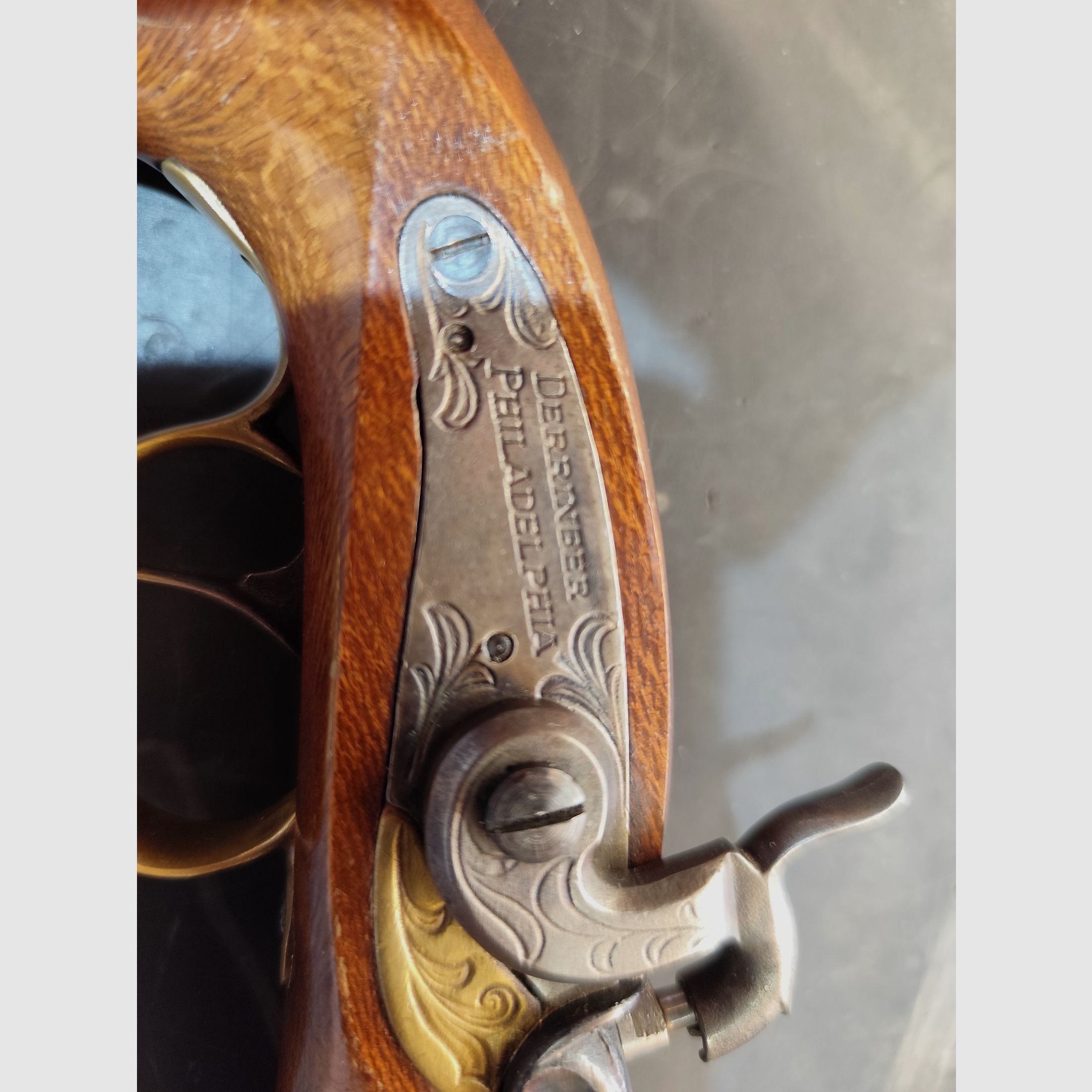 Front-loading pistol percussion Derringer .45 + .41 black powder