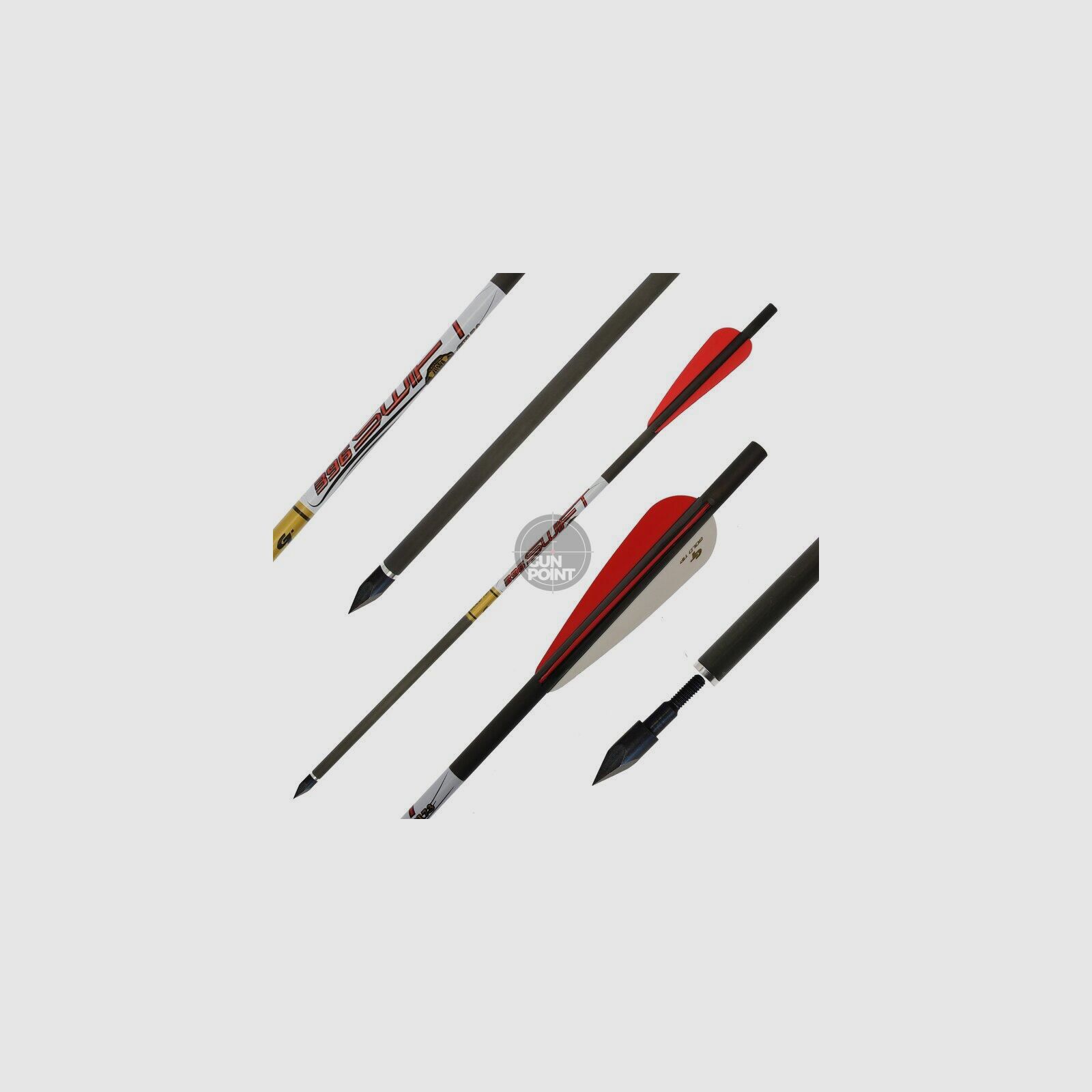 Jagdbolzen | GOLDTIP Swift - Bodkin - Carbon - 20 Zoll | Spitze: 125gr