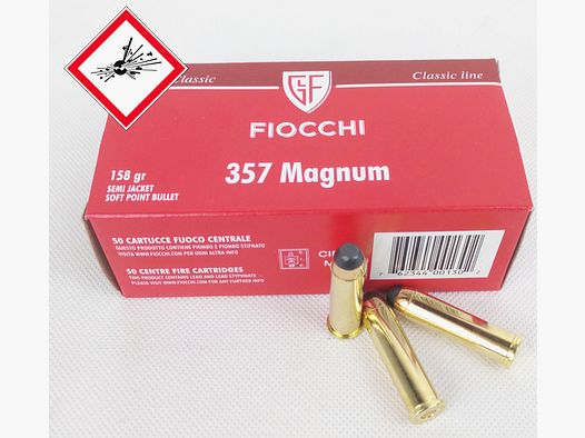 Fiocchi cartucce per revolver .357 Magnum TM SJSP 158 gr