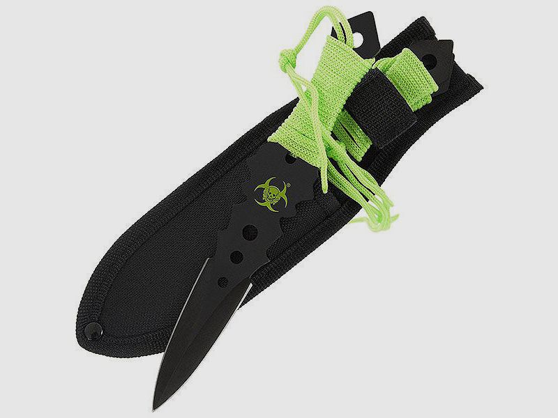 Throwing knife 3-piece set with nylon sheath