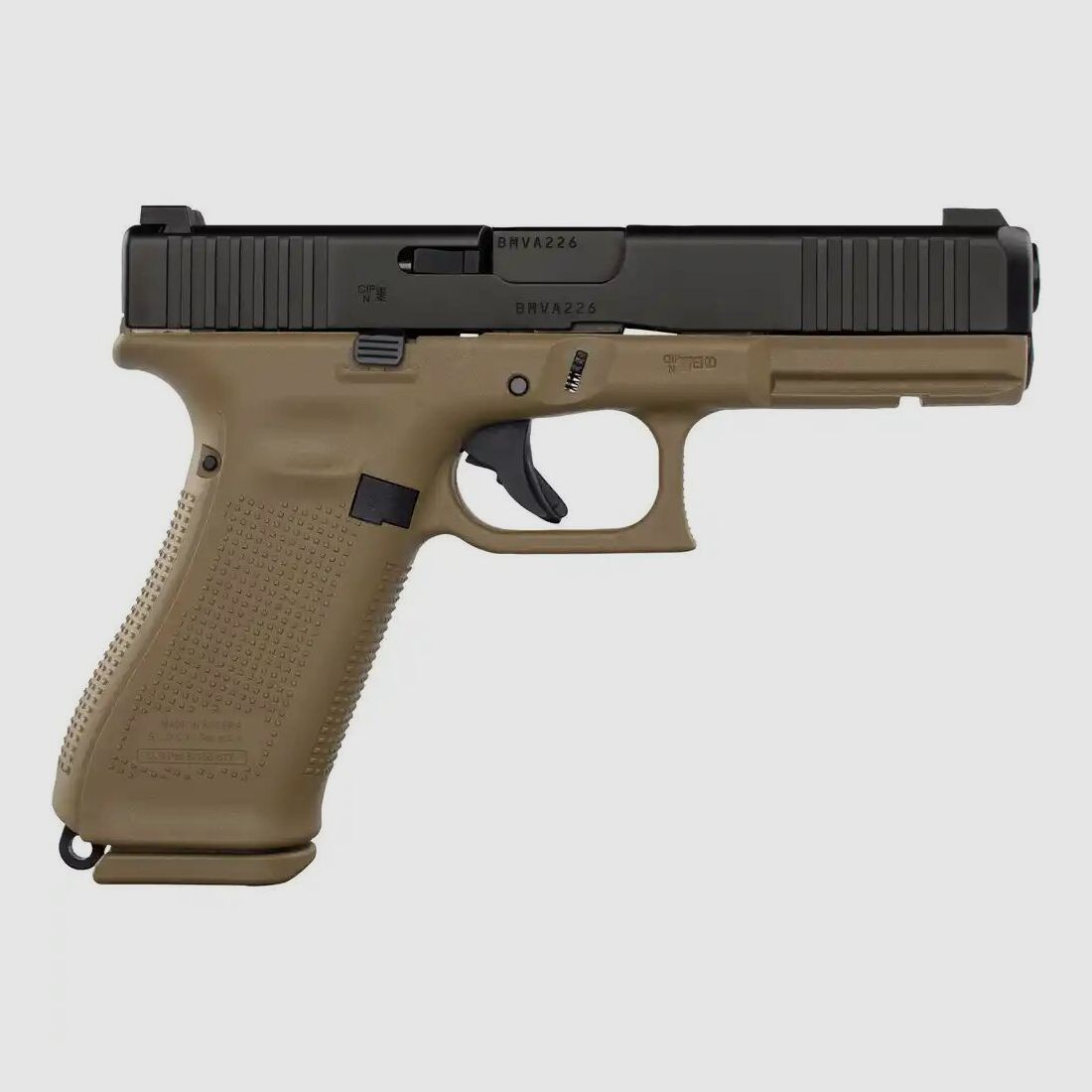 Glock	 Pistole Glock 17 Gen 5 Frankreich coyote FS FXD 9mm