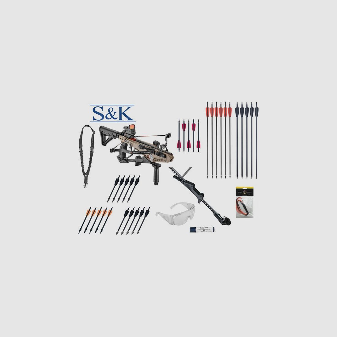 EK Archery Cobra RX 130 lbs  --- Megaset mit Bolzen und Repetierhebelverstärkung ---