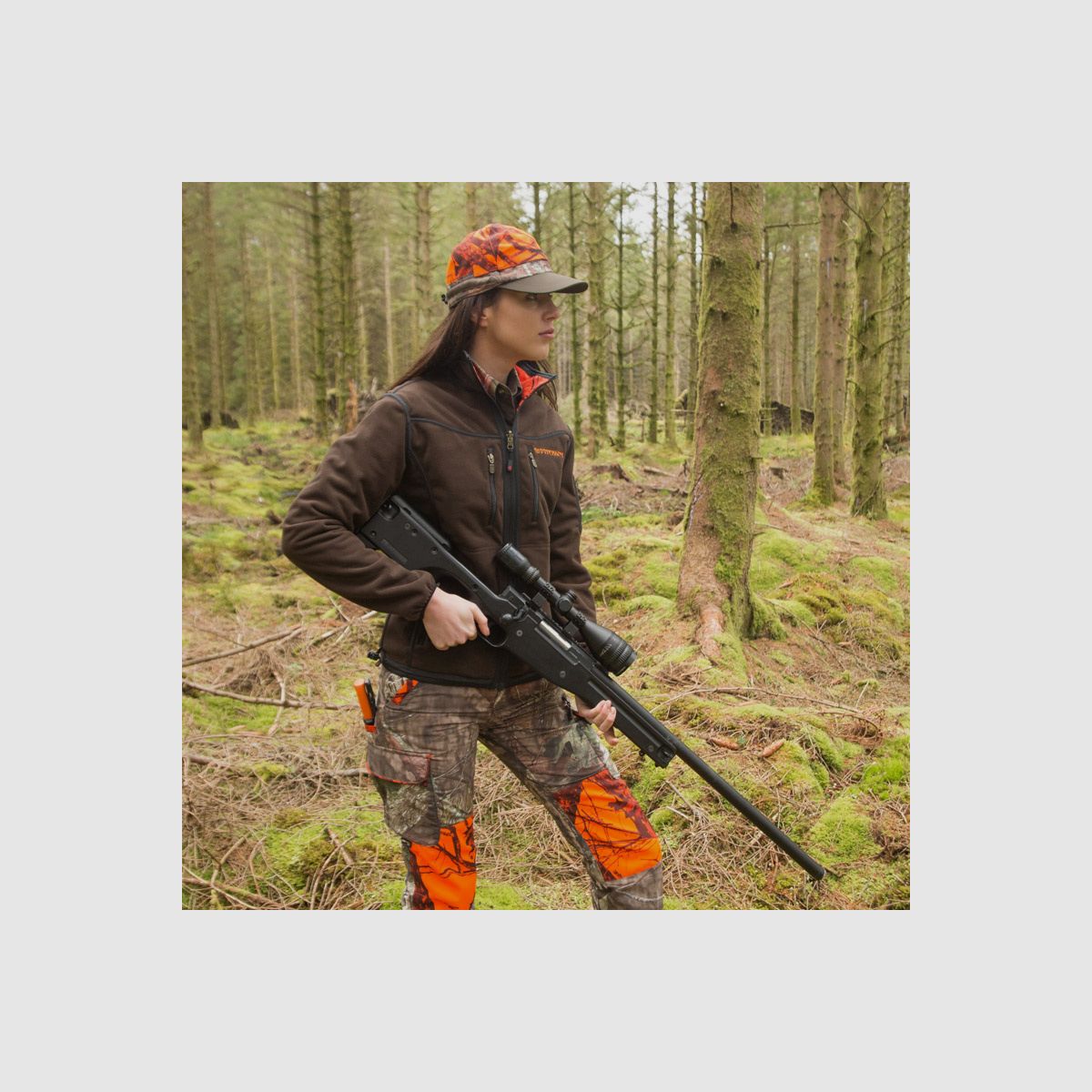 SHOOTERKING Softshell Damen Jacke 2 in 1 Mossy Blaze Orange
