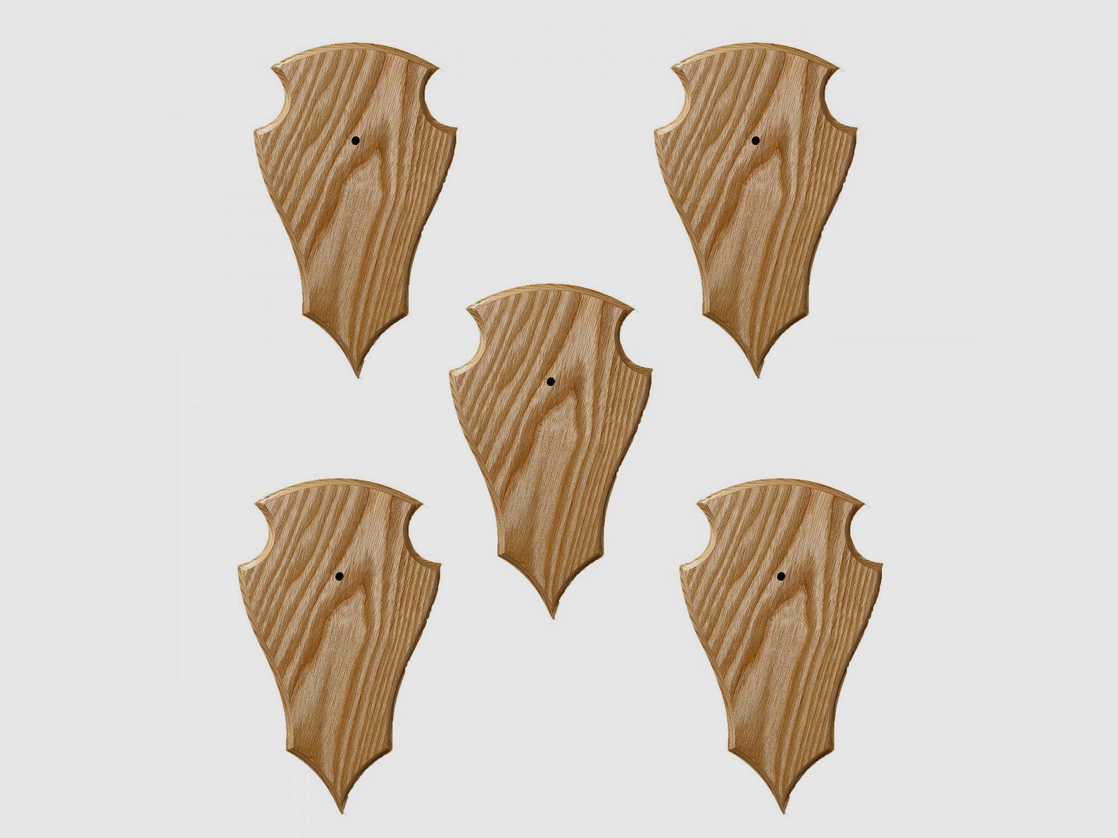Gewei / gewei-plaatje, (maat S, set van 5)