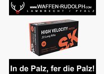 SK High Velocity Match .22 lr. VPE: 50 schoten *EWB verplicht